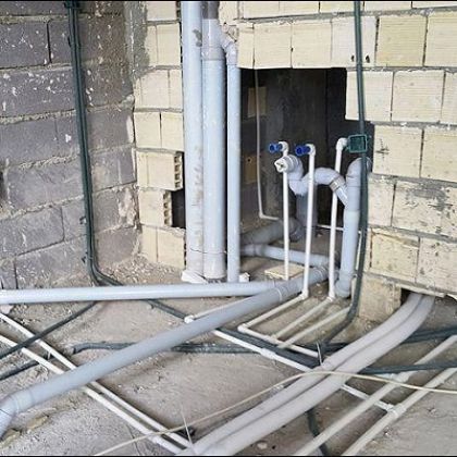 villa-water-and-sewage-piping-mechanical-installations